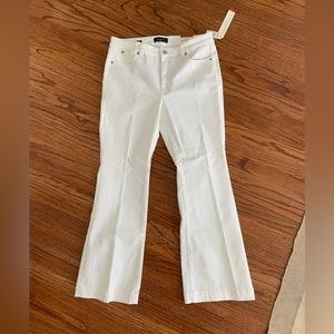 Talbots White kick flare jeans